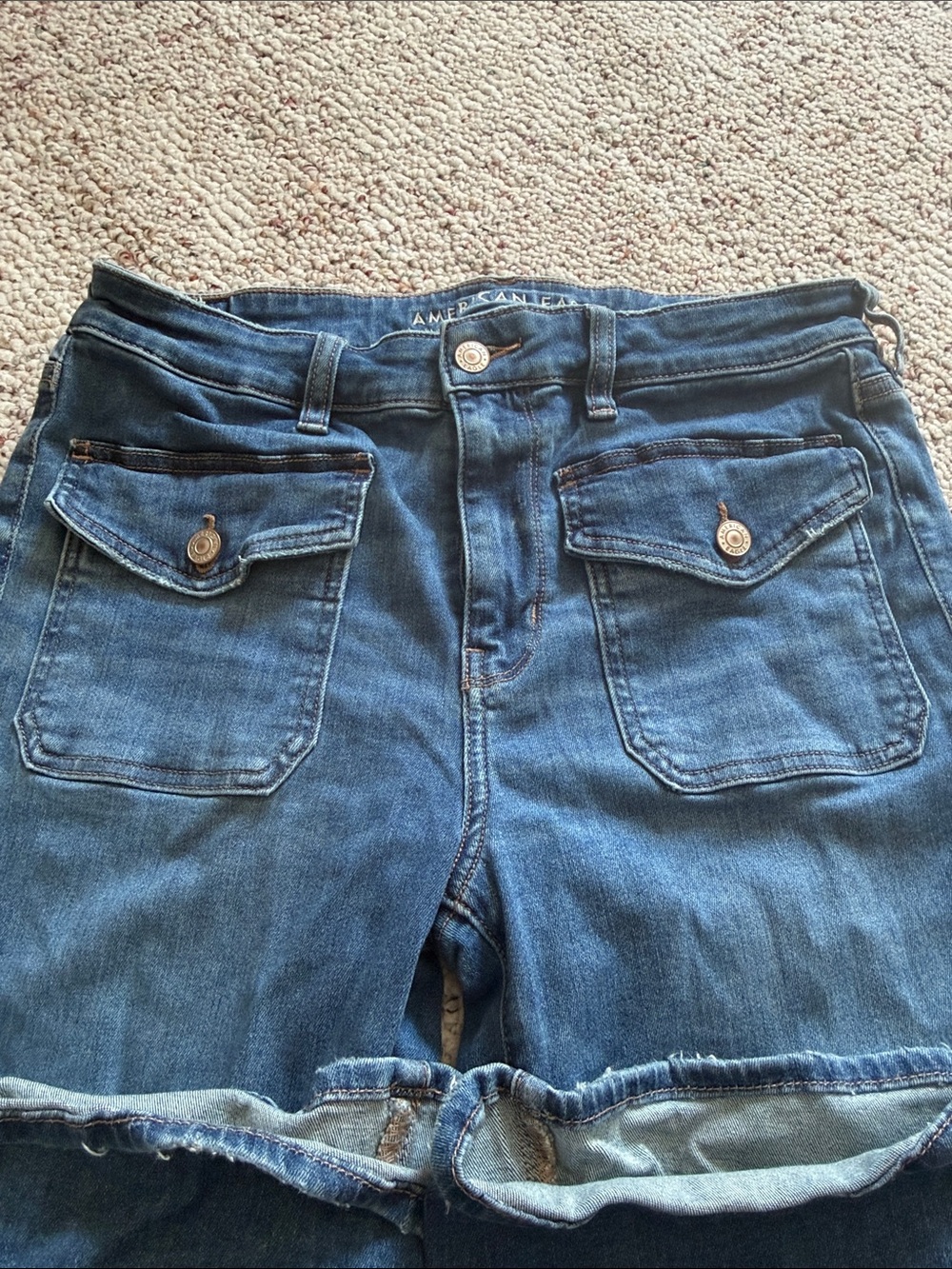 American Eagle Outfitters Dark Blue Flare Jeans - Picture 2 of 7